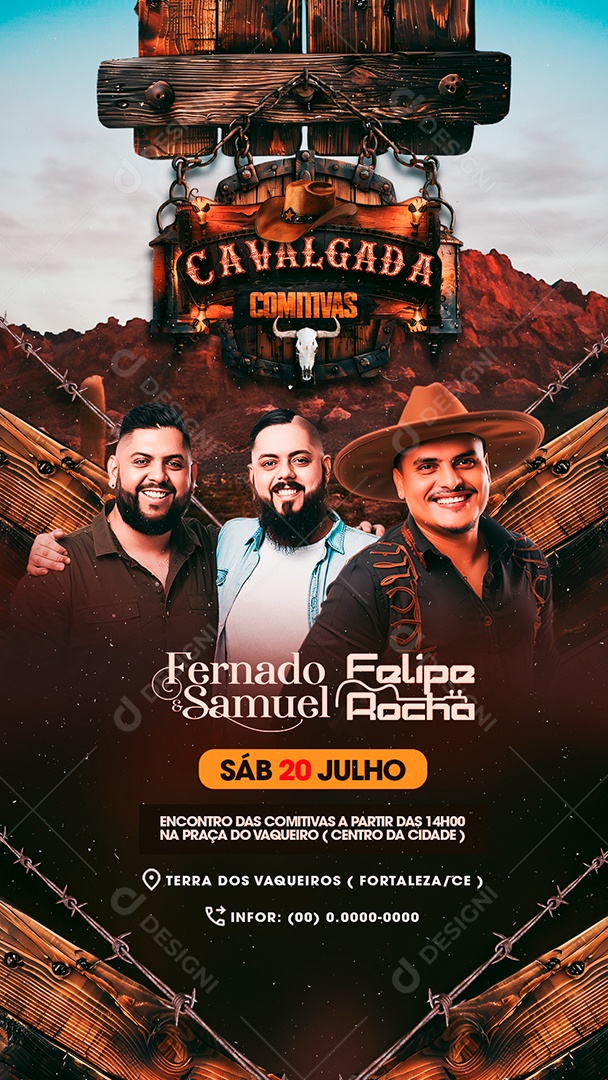 Flyer Story Cavagalda Fernado and Samuel Felipe Rocha Editable PSD Social Media PSD Flyer