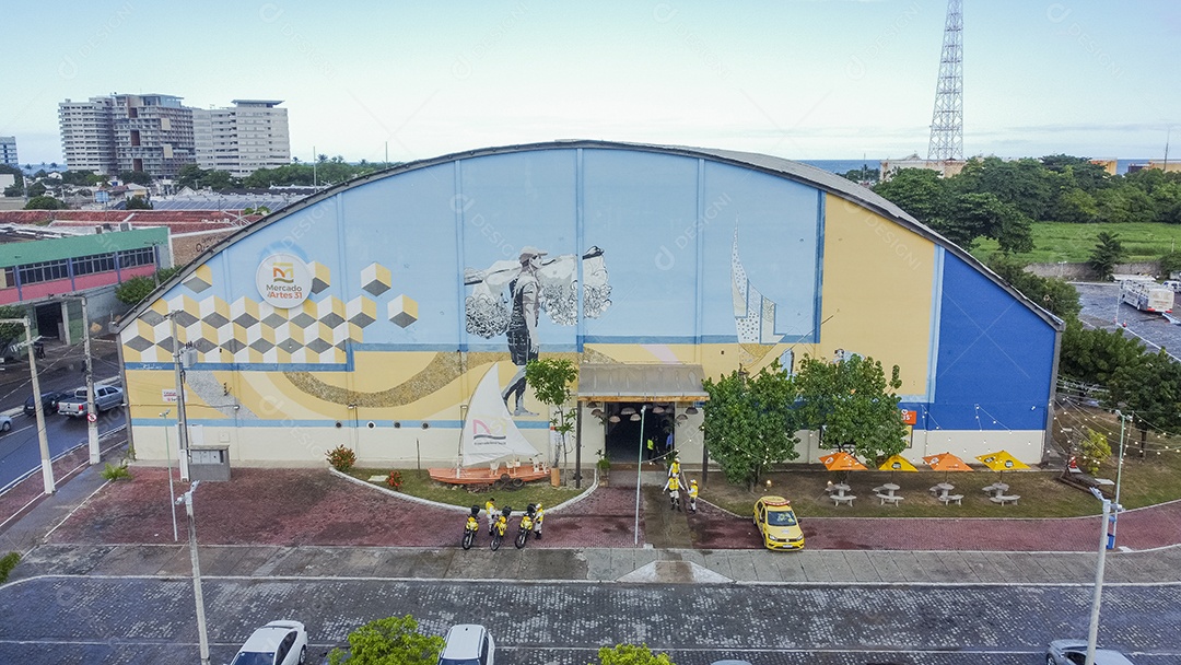 Vista aérea de uma cidade