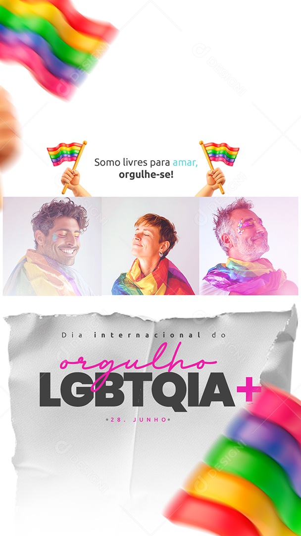 Story Dia Internacional do Orgulho LGBTQIA+ 28 de Junho Social Media PSD Editável
