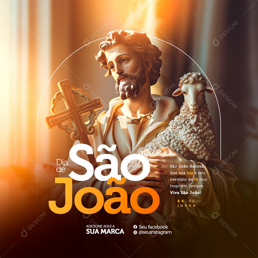 Dia de São João 24 de Junho Social Media PSD Editável
