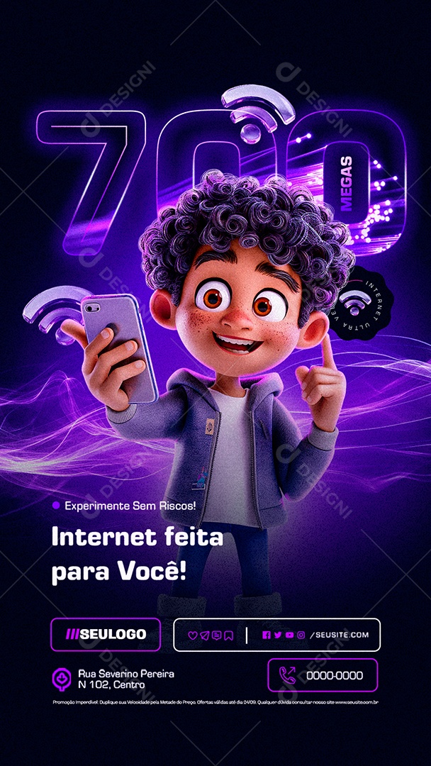 Story Internet Feita pra Você Social Media PSD Editável