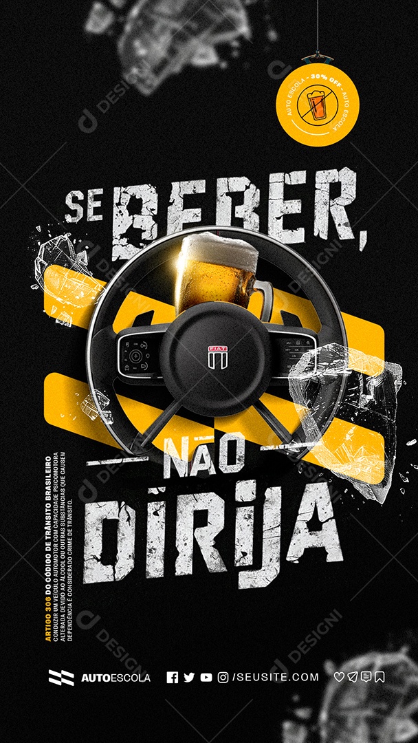 Story Se Beber não Dirija Social Media PSD Editável