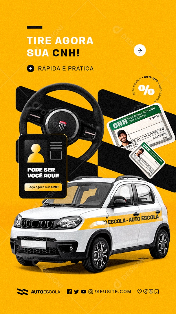 Story Tire Agora sua CNH Social Media PSD Editável