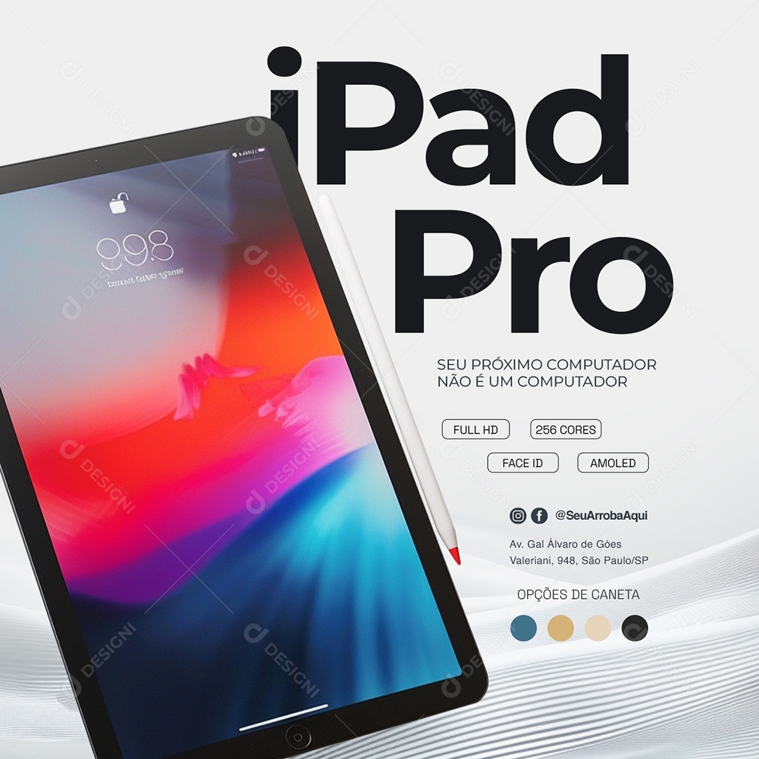 Loja da Apple Ipad Pro Social Media PSD Editável