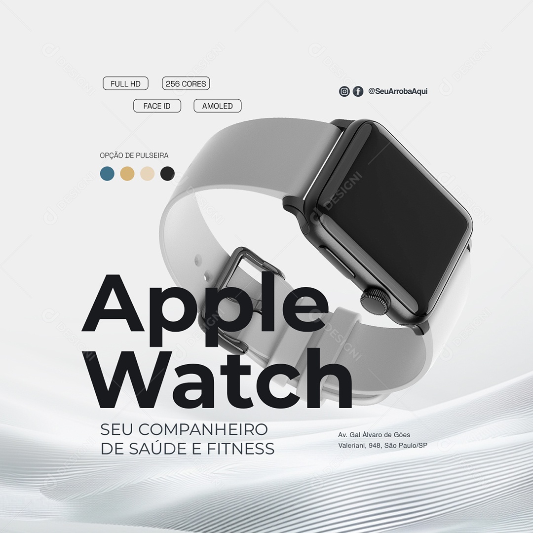 Loja da Apple Watch Social Media PSD Editável