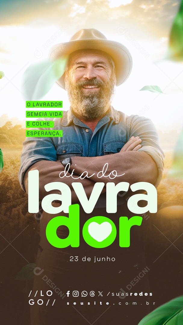 Story Dia Do Lavrador 23 De Junho Social Media PSD Editável