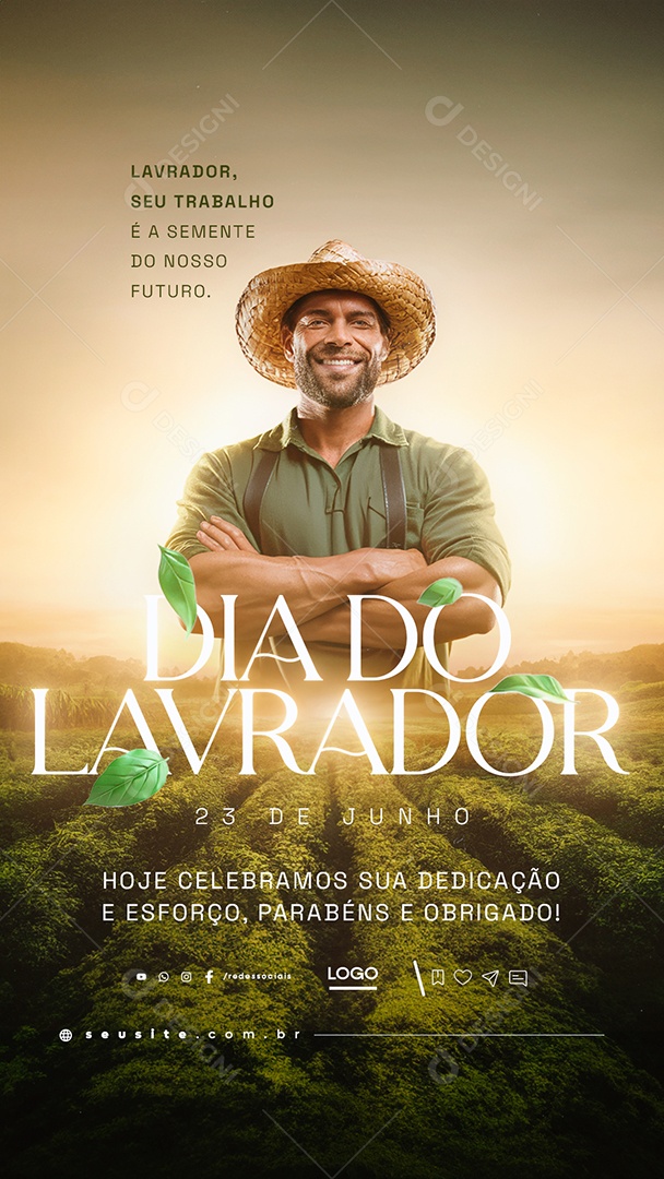 Story Dia Do Lavrador 23 De Junho Social Media PSD Editável