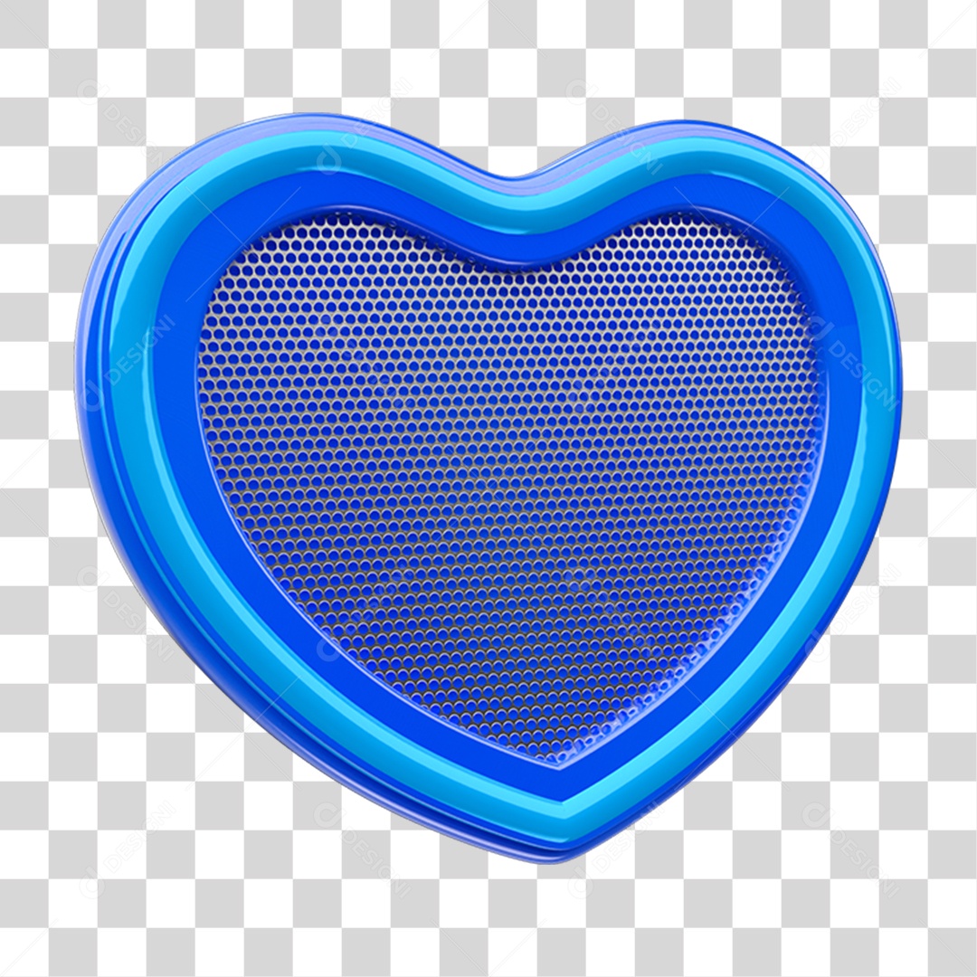 Elemento 3D Placa De Metal em Forma de Coração PNG Transparente