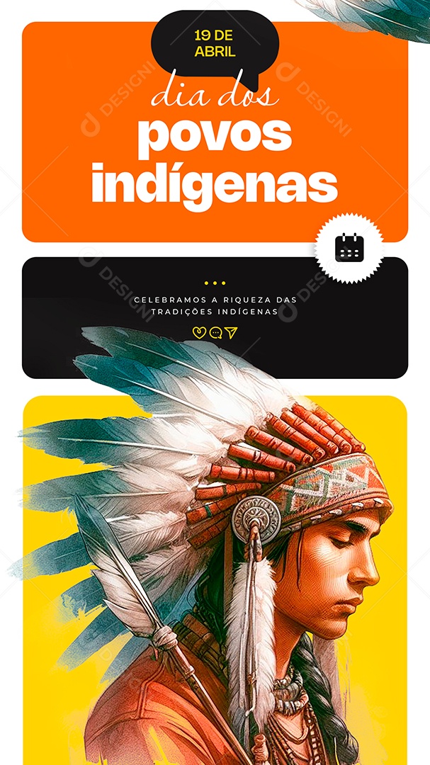 Story Dia do Índio 19 de Abril Social Media PSD Editável