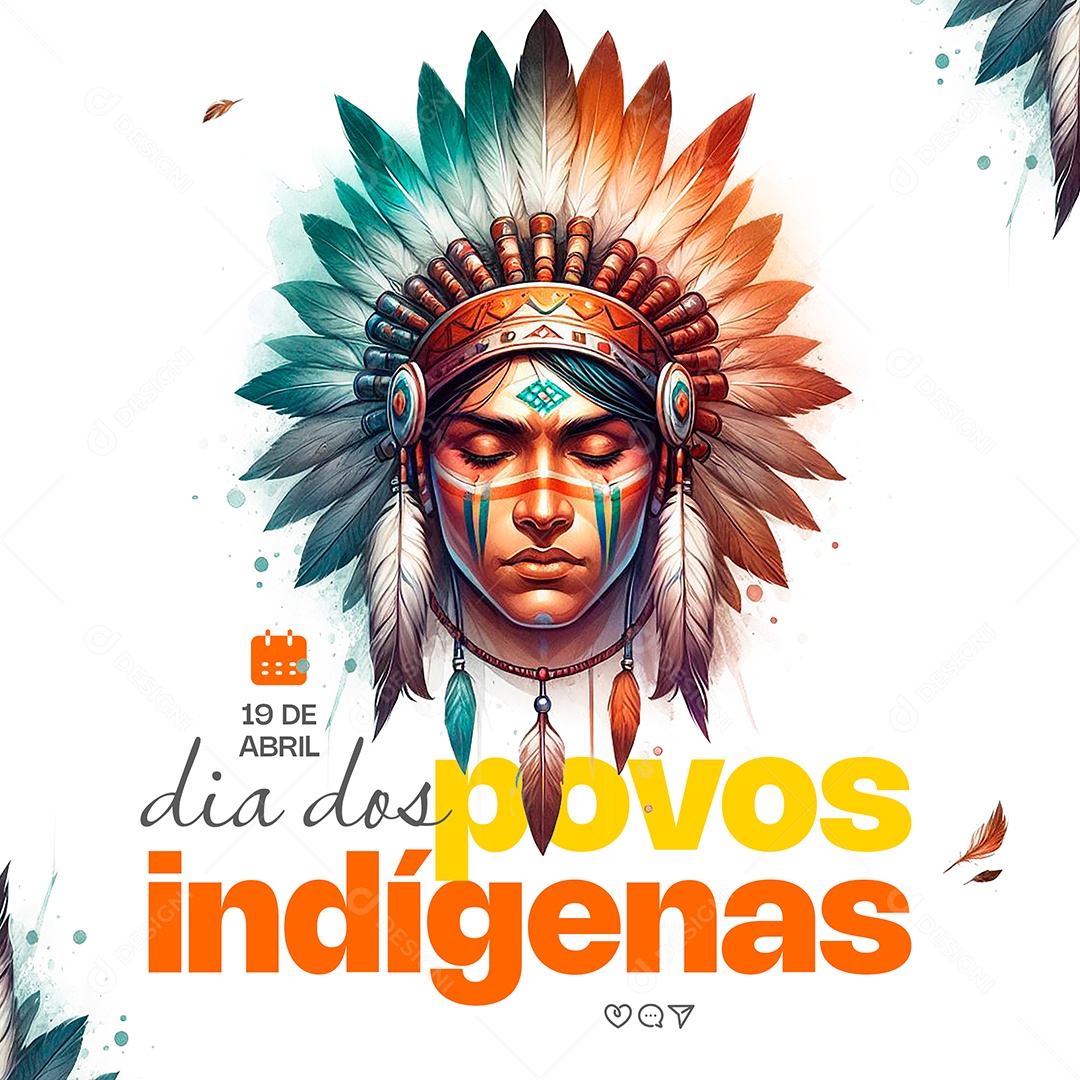 Dia do Índio 19 de Abril Social Media PSD Editável