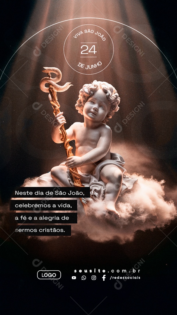 Story Dia de São João 24 de Junho Celebramos Social Media PSD Editável