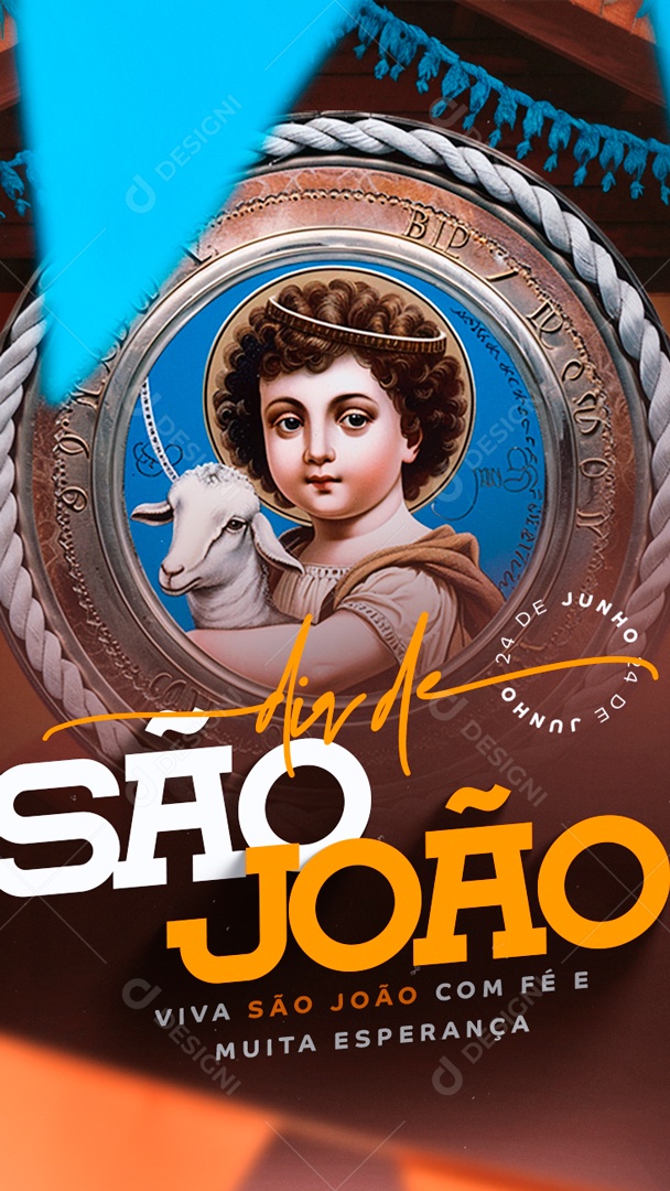 Story Dia de São João 24 de Junho Viva Social Media PSD Editável
