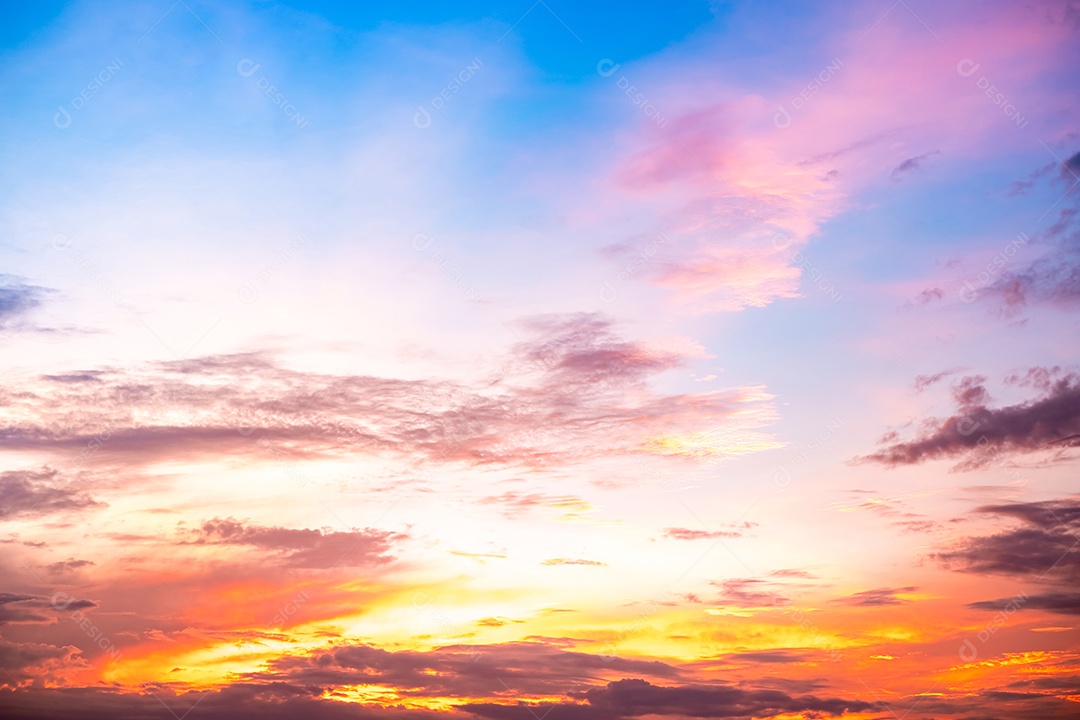 Beautiful sky with sunset background