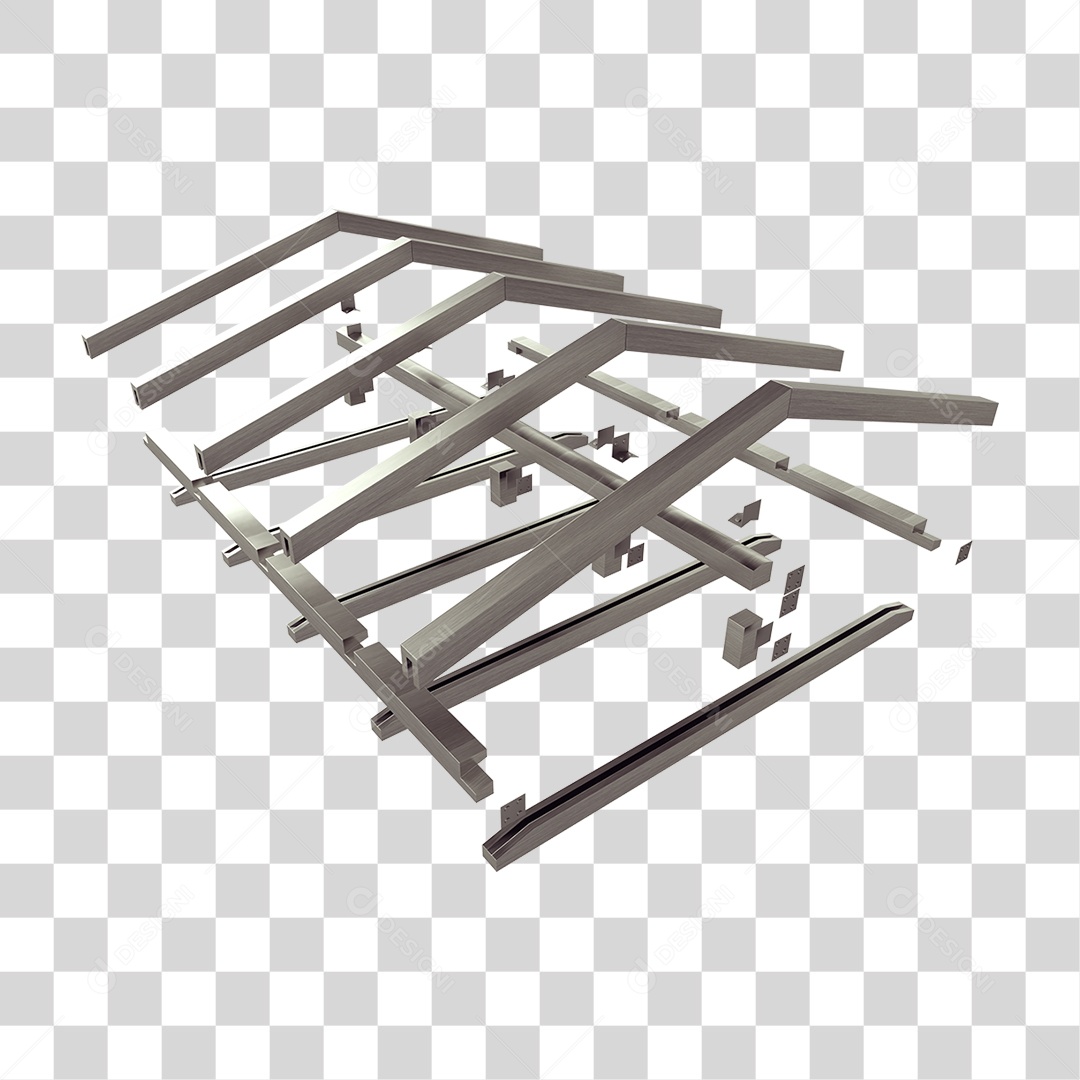 Armação Telhado Metal PNG Transparente
