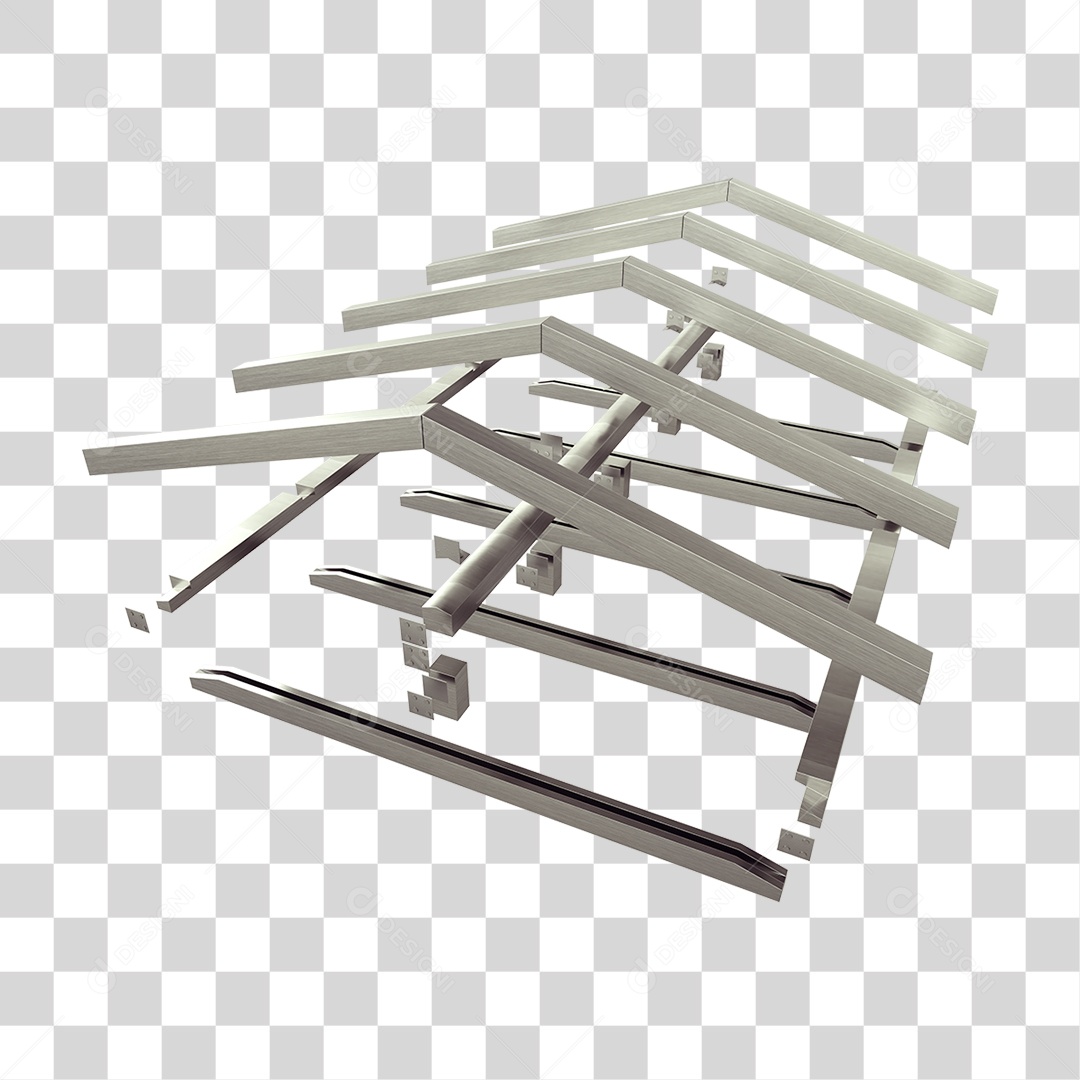 Armação Telhado Metal PNG Transparente