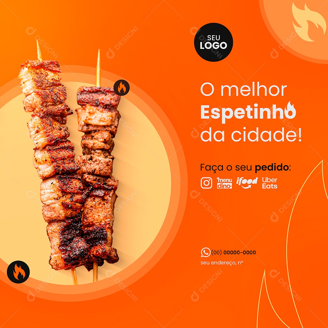 Social Media Melhor Esperinho da Cidade PSD Editável