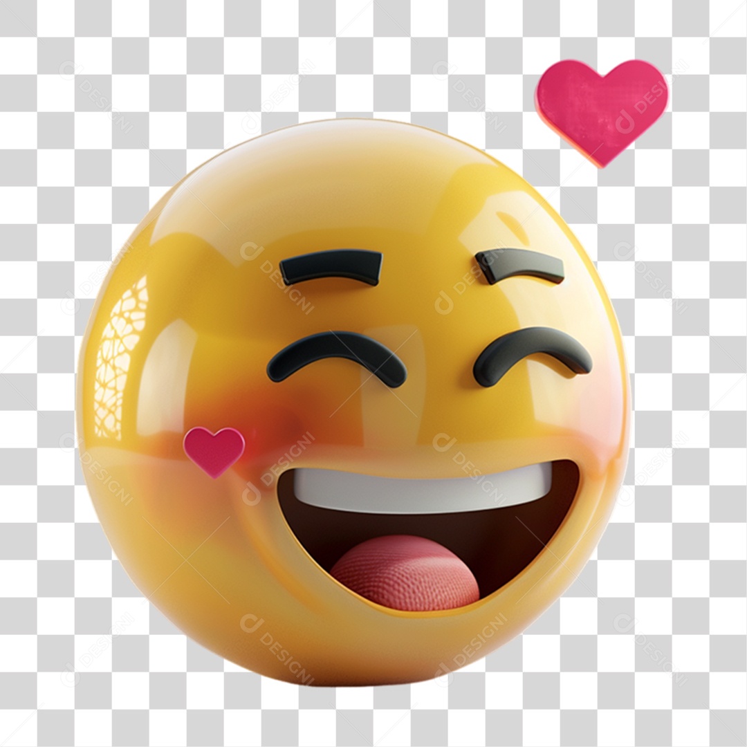 Elemento 3D Emoji Reações Emoções PNG Transparente