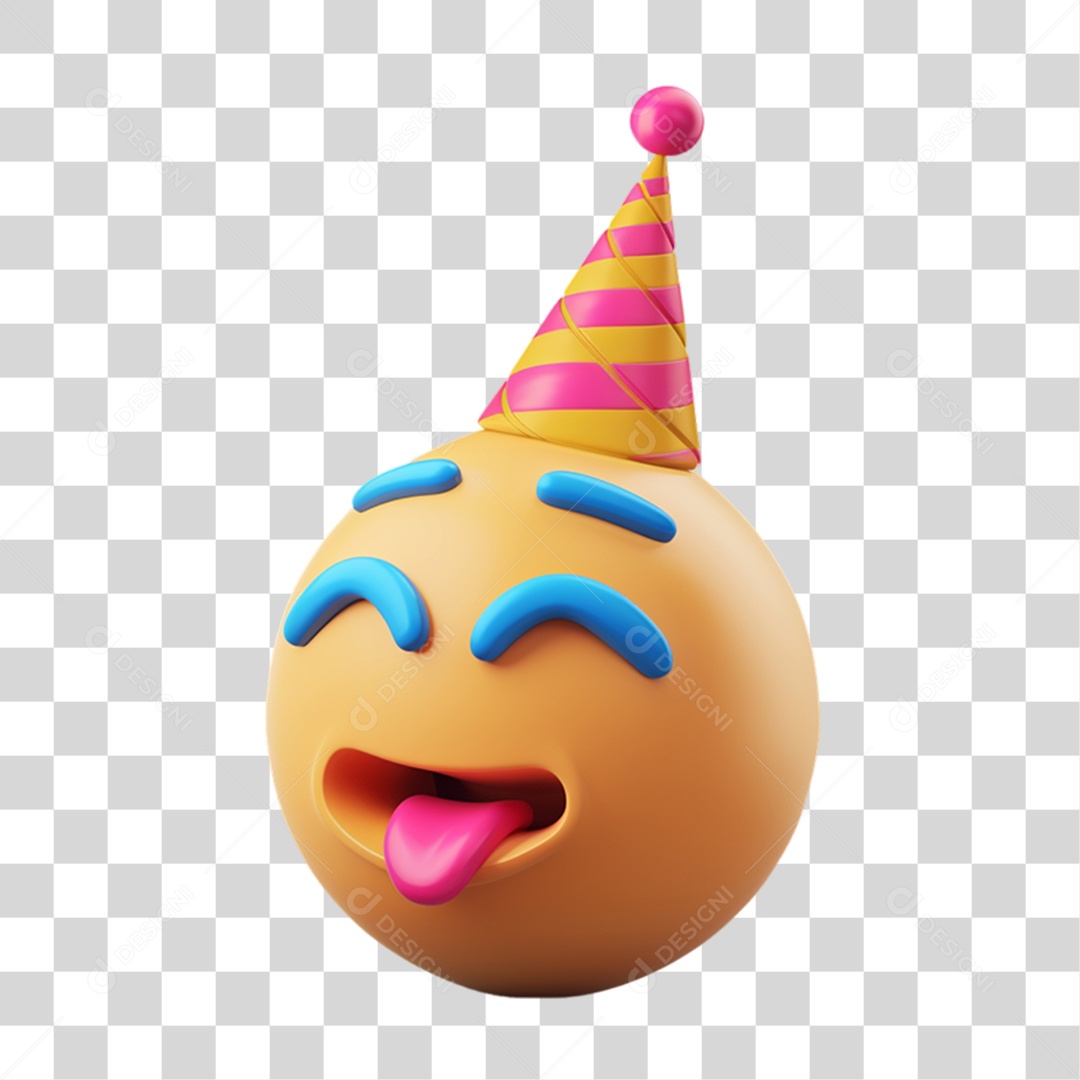 Elemento 3D Emoji Reações Emoções PNG Transparente
