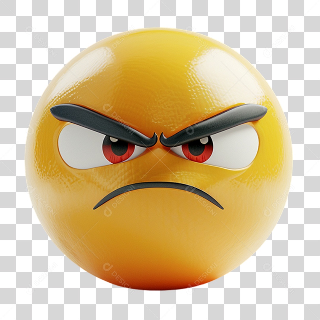 Elemento 3D Emoji Reações Emoções PNG Transparente