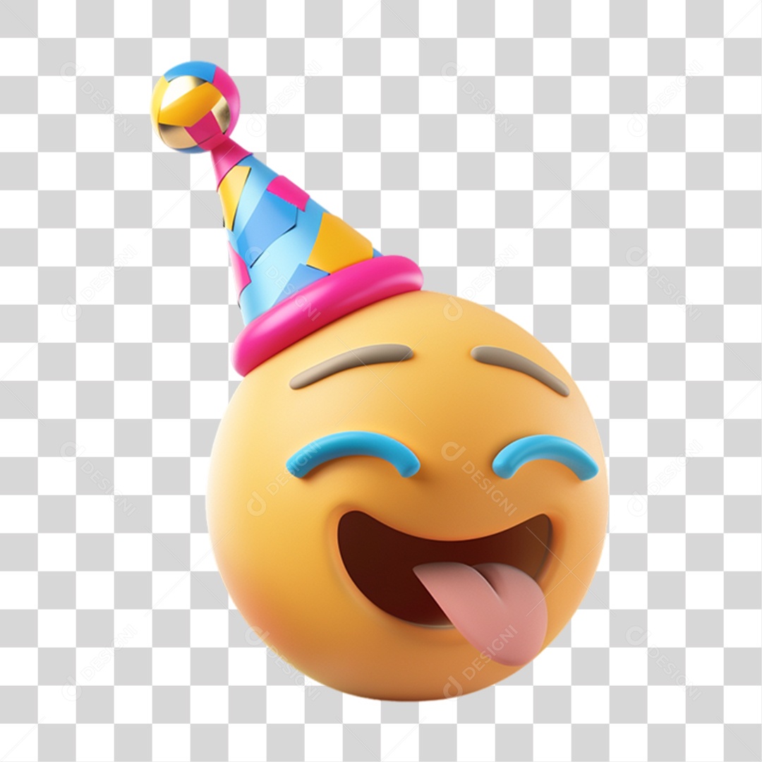 Elemento 3D Emoji Reações Emoções PNG Transparente