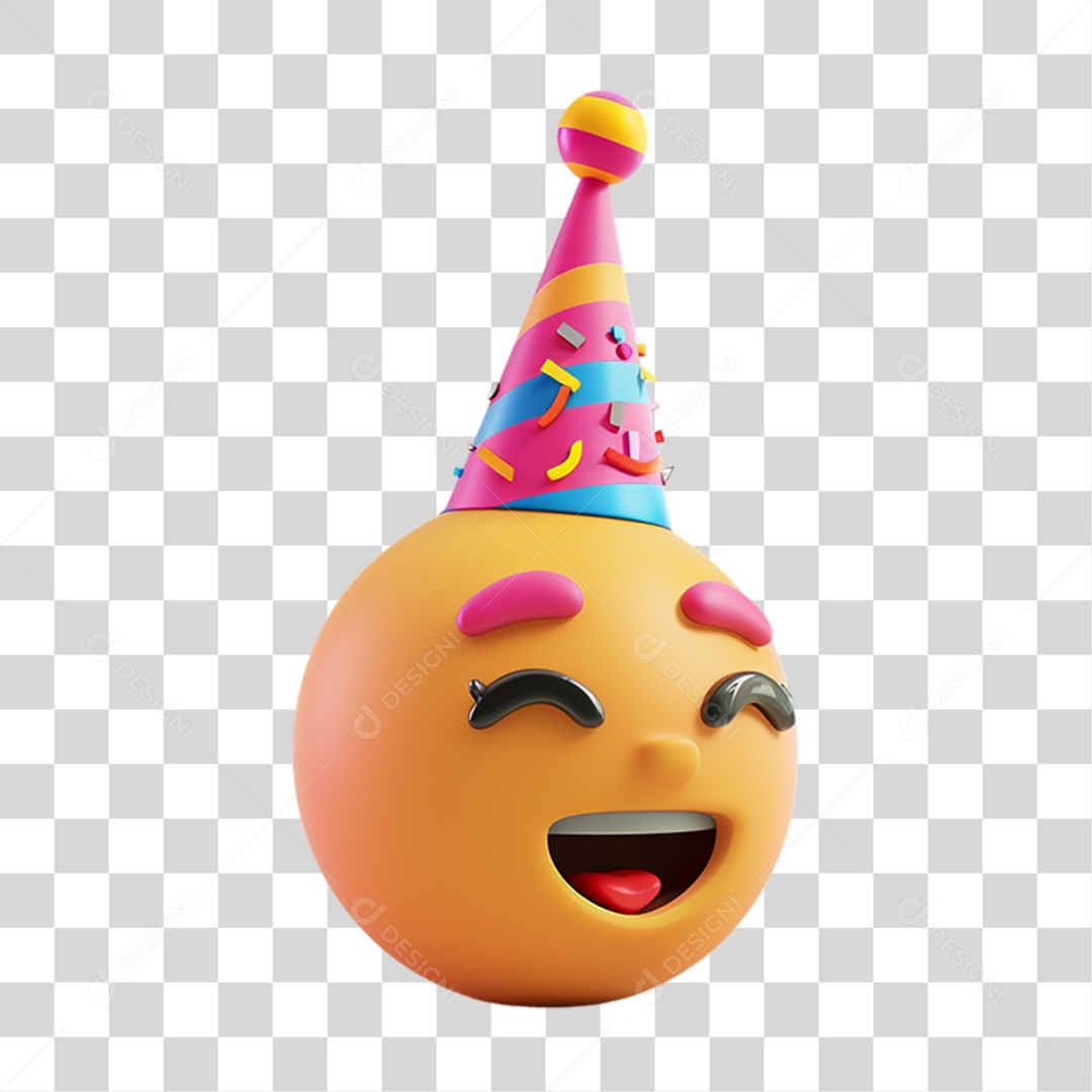 Elemento 3D Emoji Reações Emoções PNG Transparente