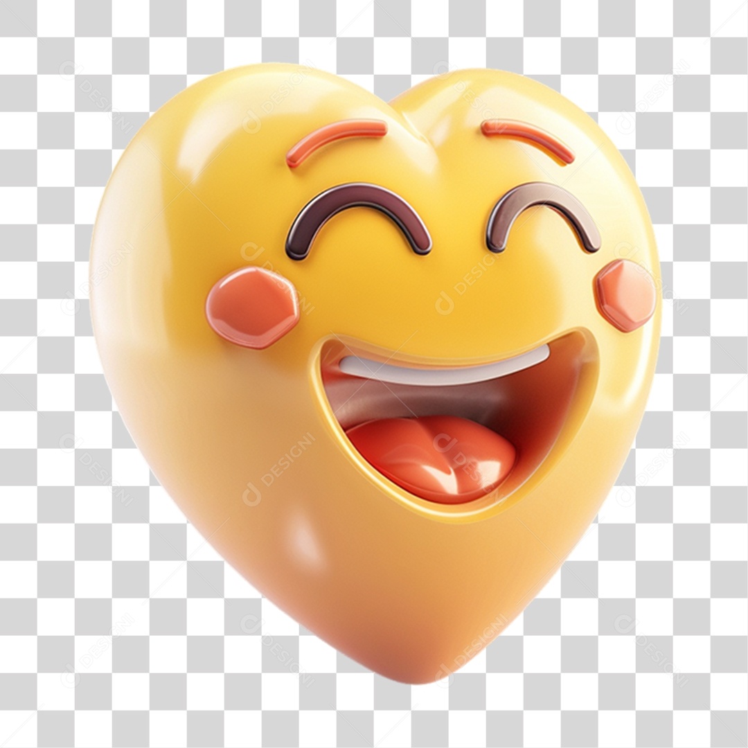 Elemento 3D Emoji Reações Emoções PNG Transparente