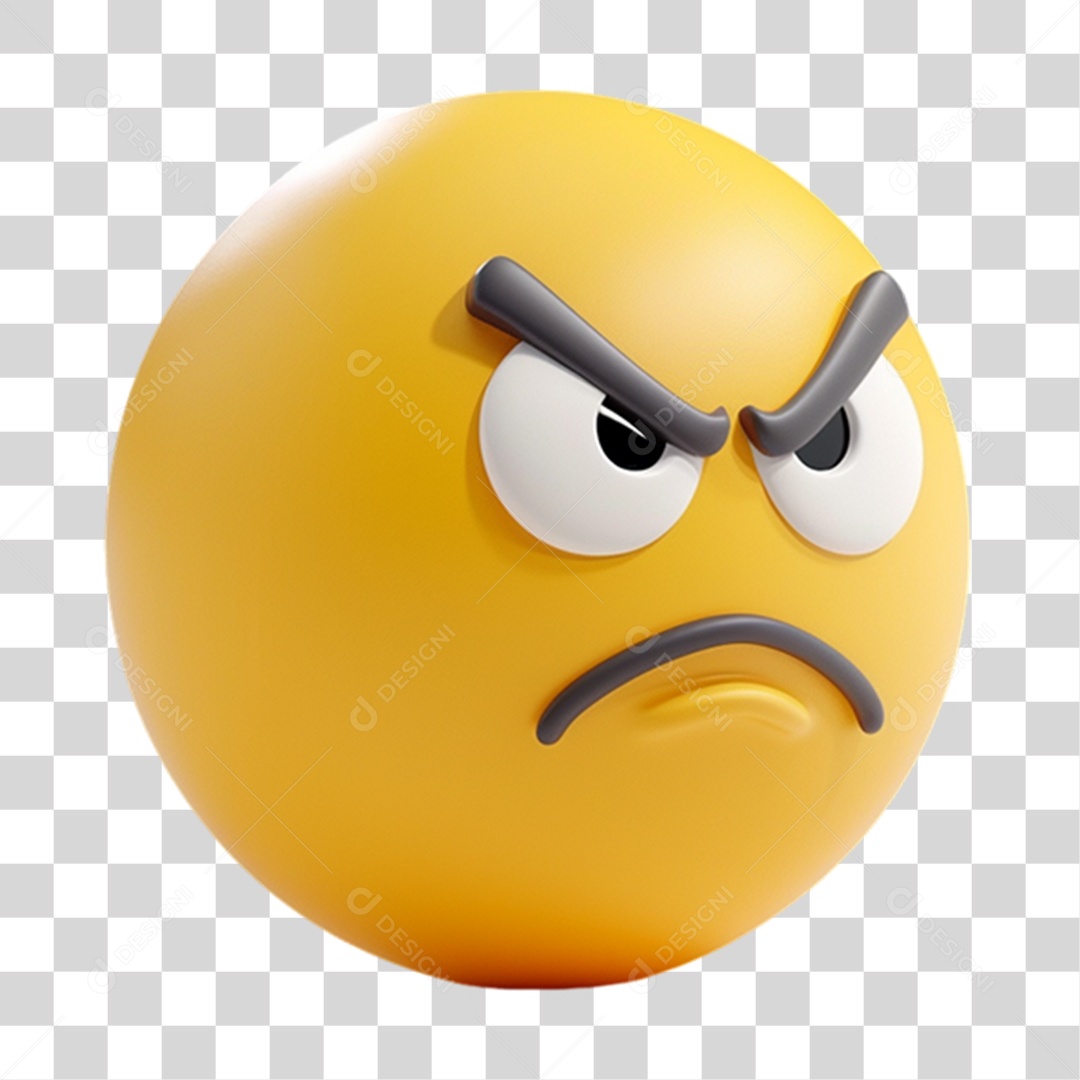 Elemento 3D Emoji Reações Emoções PNG Transparente