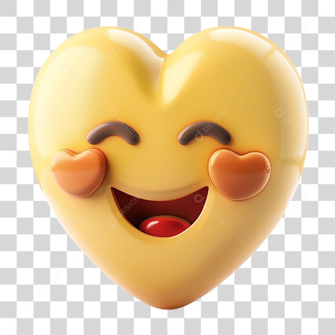 Elemento 3D Emoji Reações Emoções PNG Transparente