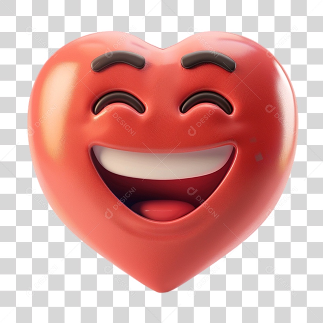 Elemento 3D Emoji Reações Emoções PNG Transparente