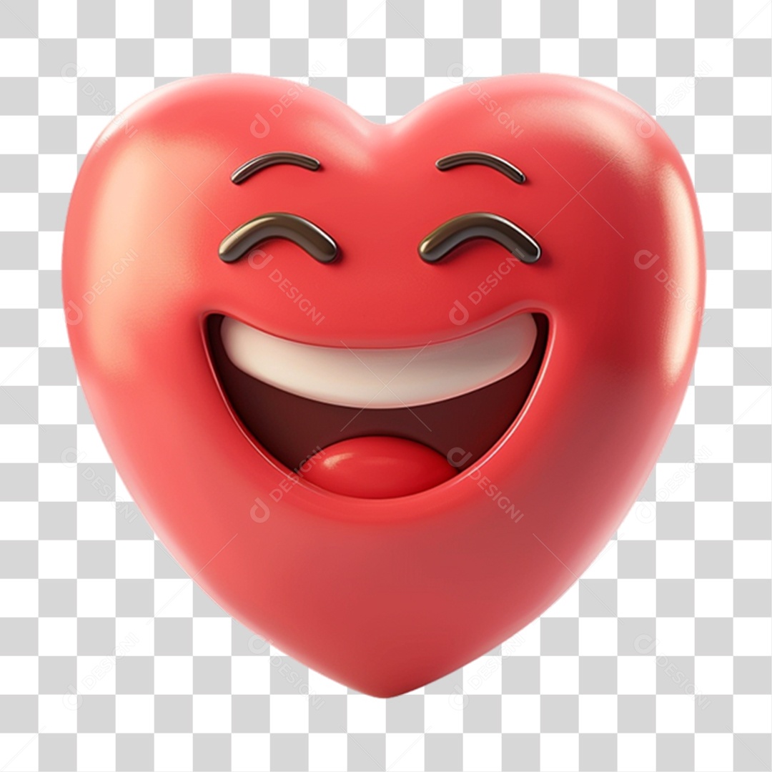Elemento 3D Emoji Reações Emoções PNG Transparente