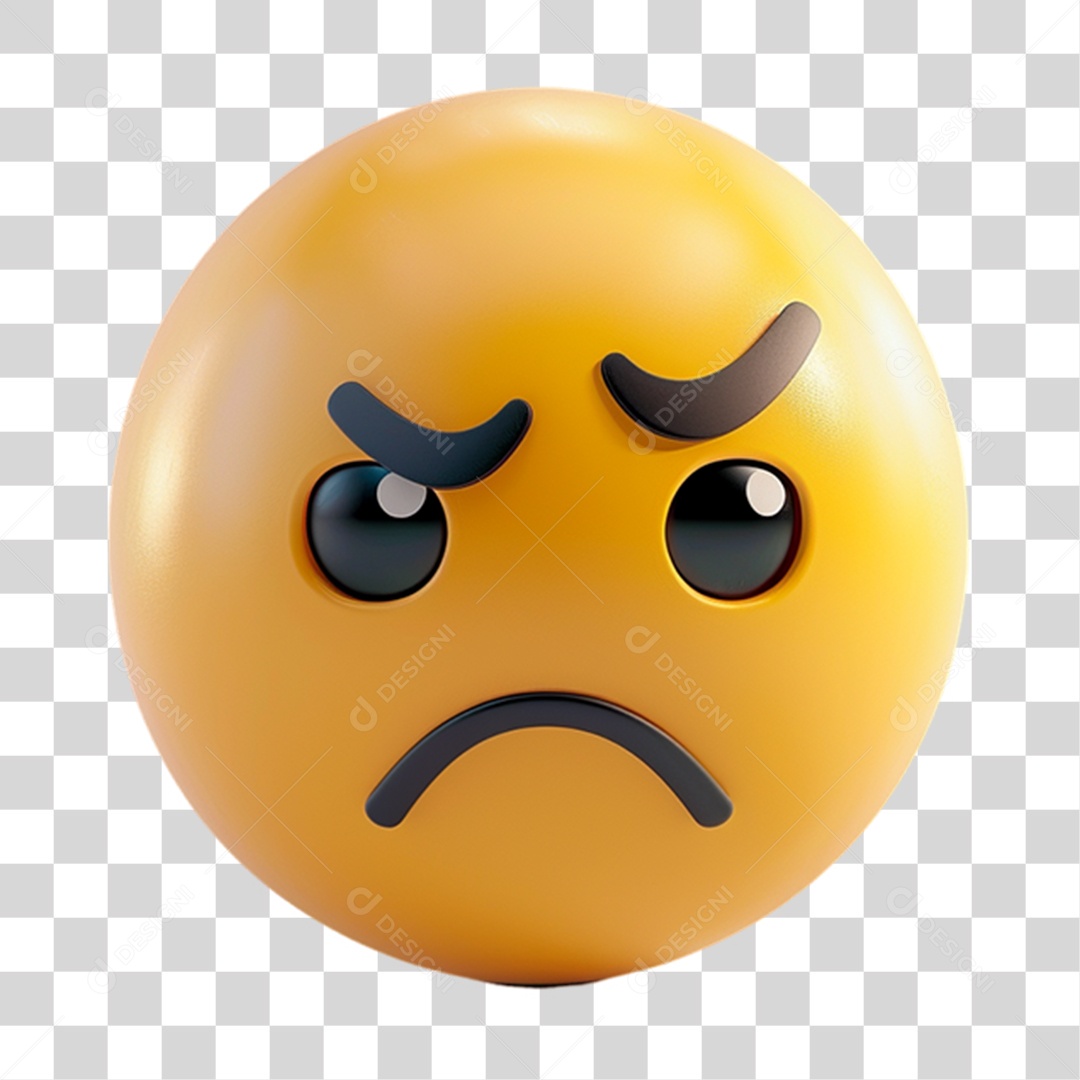 Elemento 3D Emoji Reações Emoções PNG Transparente