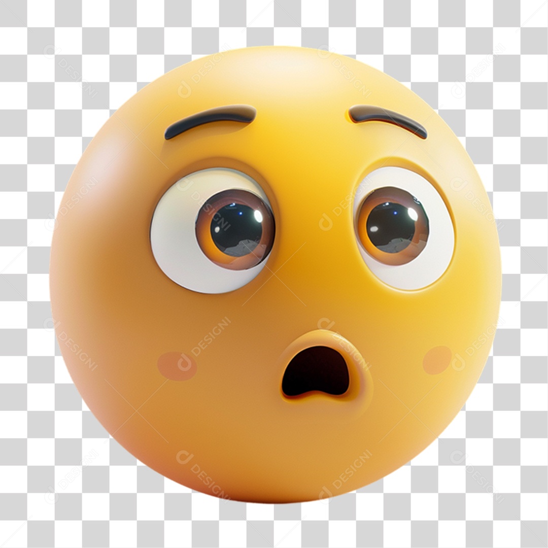 Elemento 3D Emoji Reações Emoções PNG Transparente
