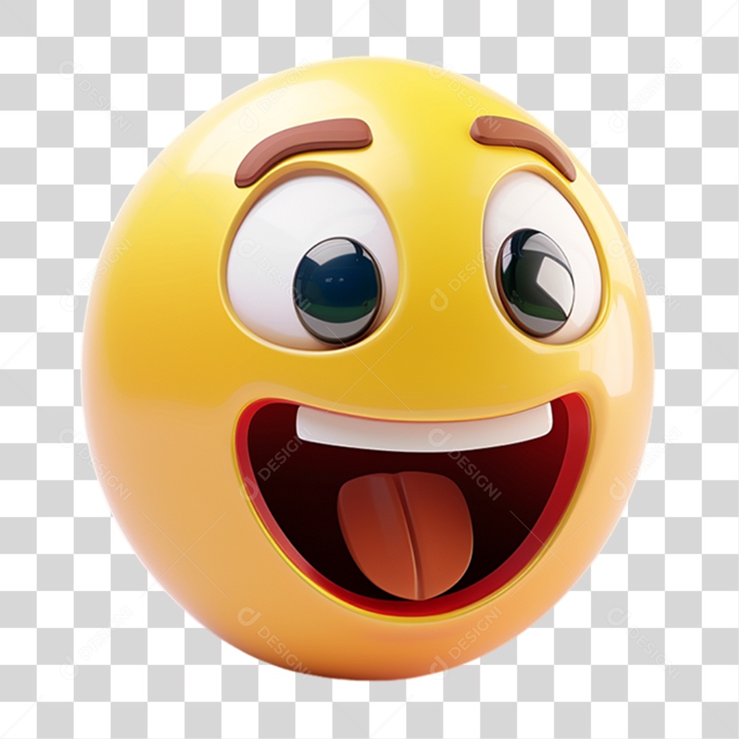Elemento 3D Emoji Reações Emoções PNG Transparente