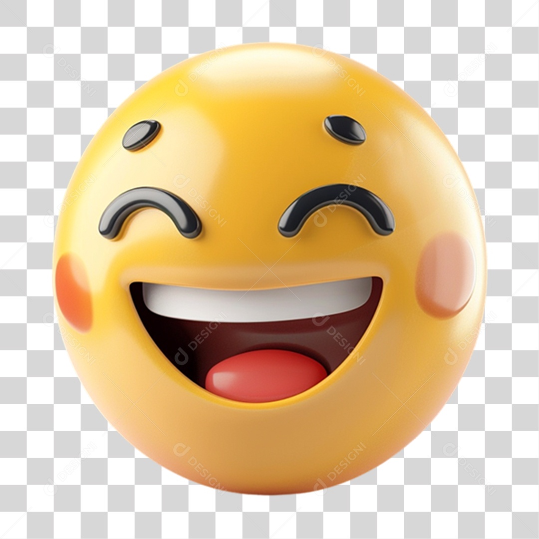 Elemento 3D Emoji Reações Emoções PNG Transparente