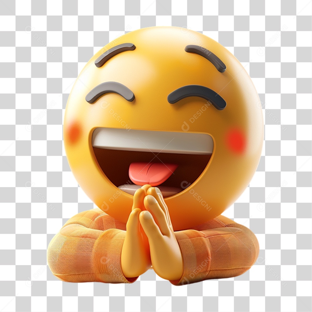 Elemento 3D Emoji Reações Emoções PNG Transparente