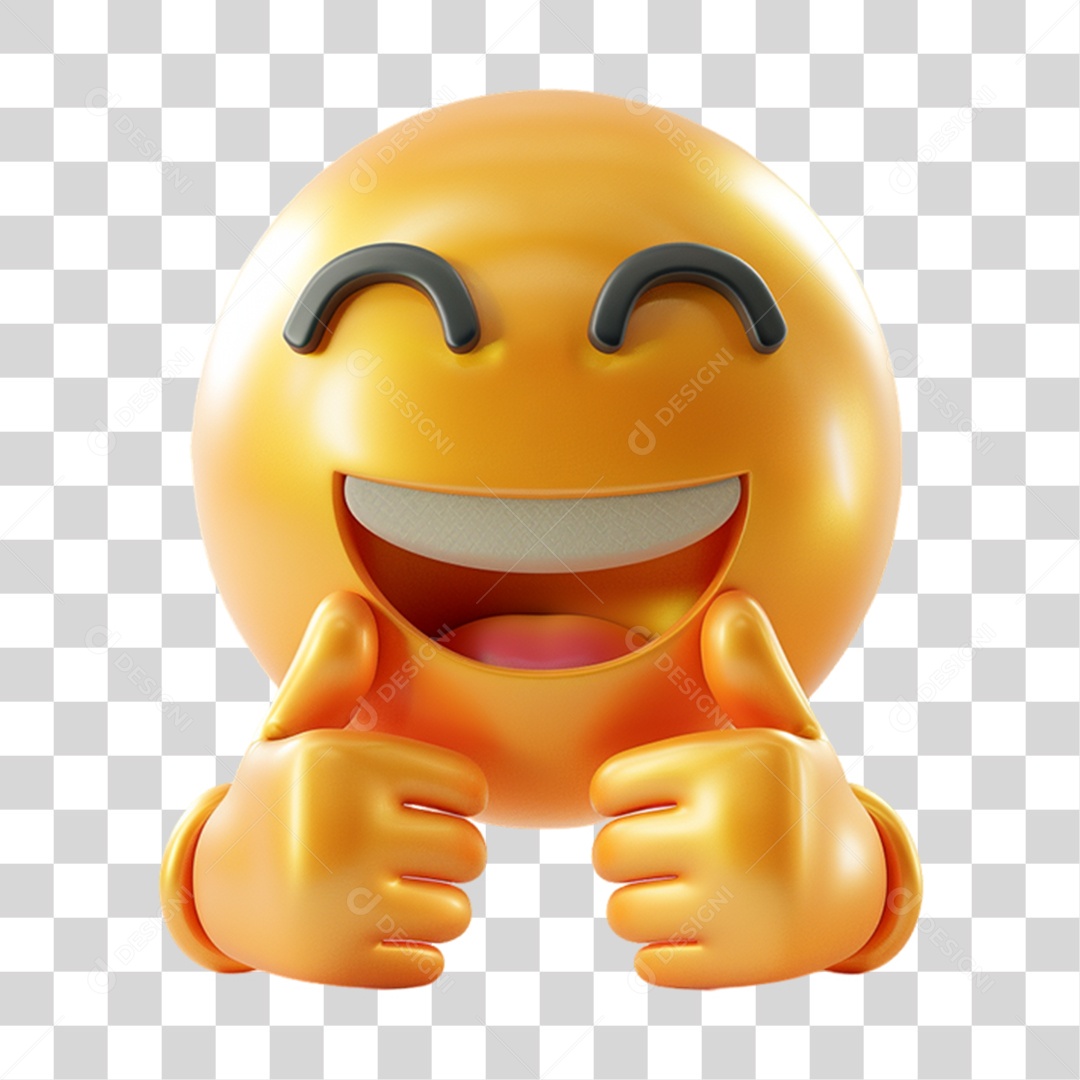 Elemento 3D Emoji Reações Emoções PNG Transparente