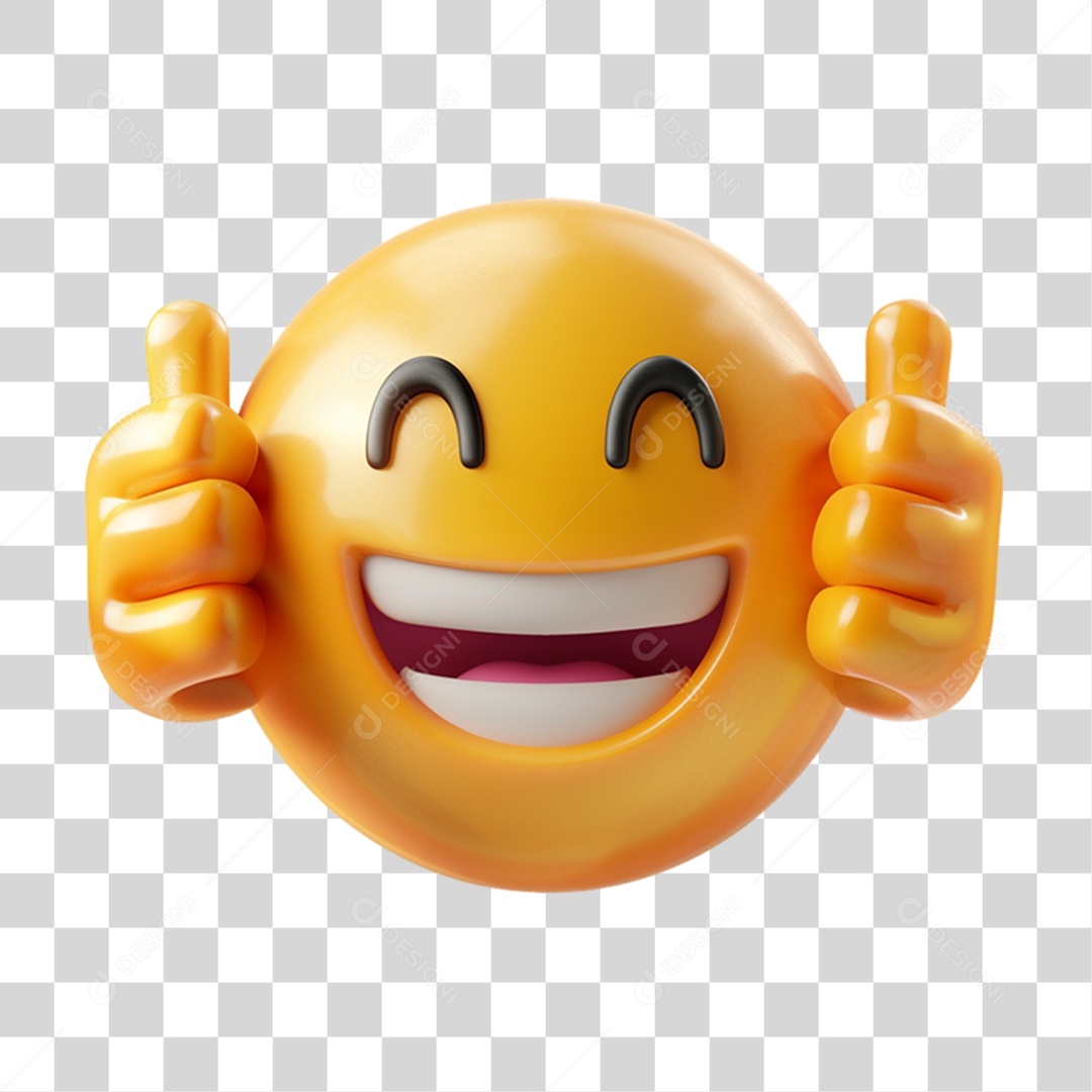 Elemento 3D Emoji Reações Emoções PNG Transparente