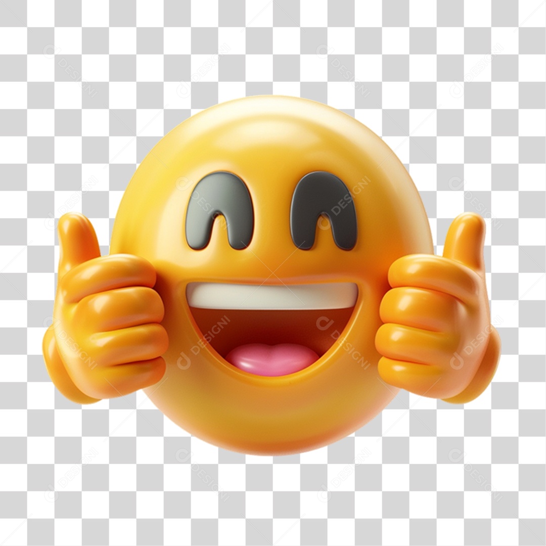 Elemento 3D Emoji Reações Emoções PNG Transparente