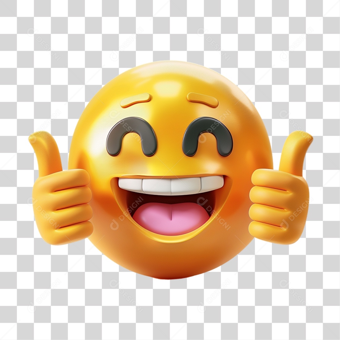 Elemento 3D Emoji Reações Emoções PNG Transparente
