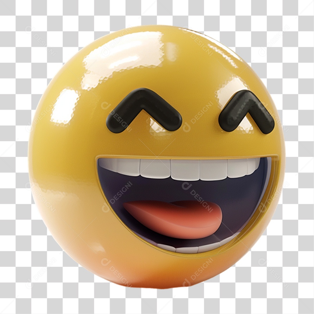 Elemento 3D Emoji Reações Emoções PNG Transparente