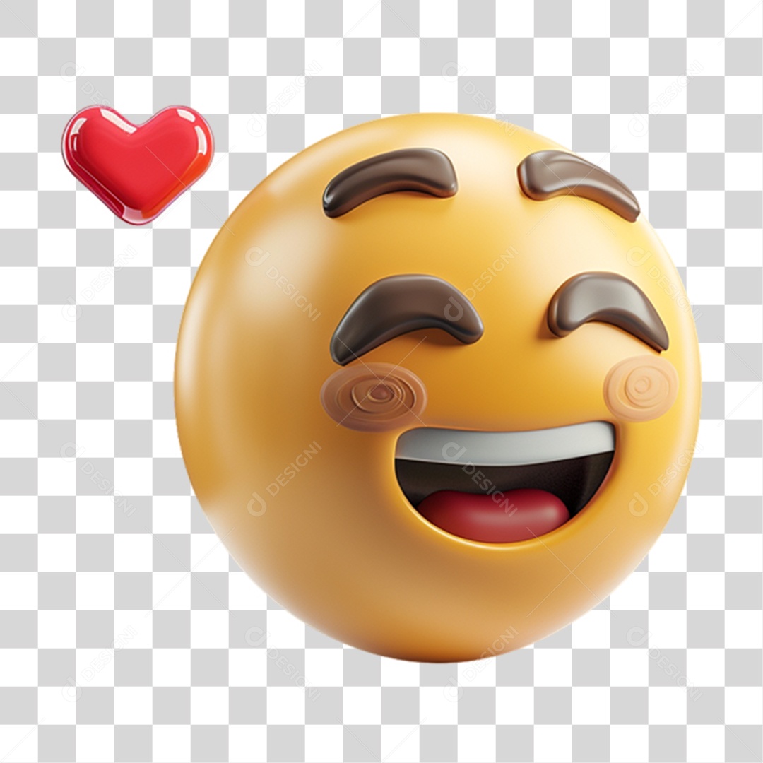 Elemento 3D Emoji Reações Emoções PNG Transparente