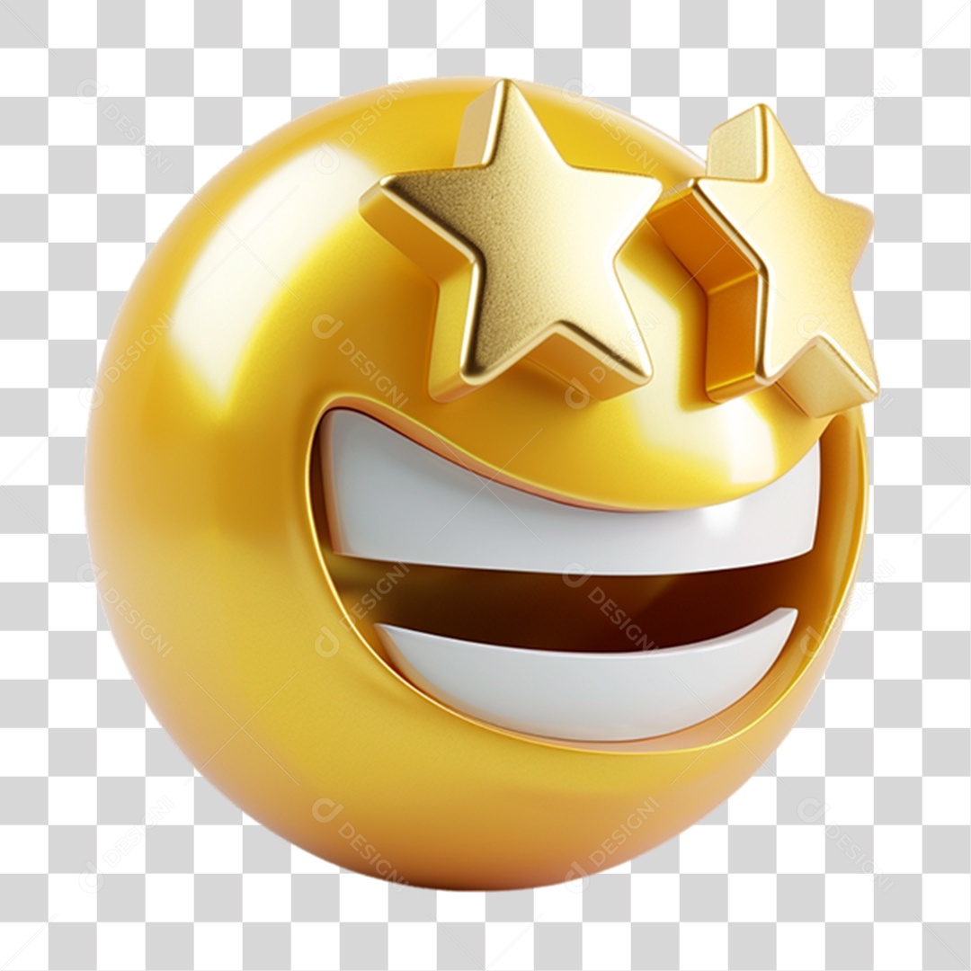 Elemento 3D Emoji Reações Emoções PNG Transparente