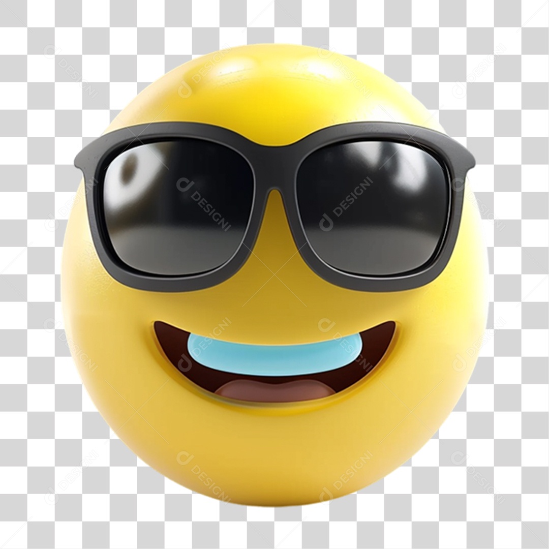 Elemento 3D Emoji Reações Emoções PNG Transparente