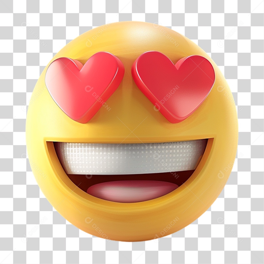 Elemento 3D Emoji Reações Emoções PNG Transparente