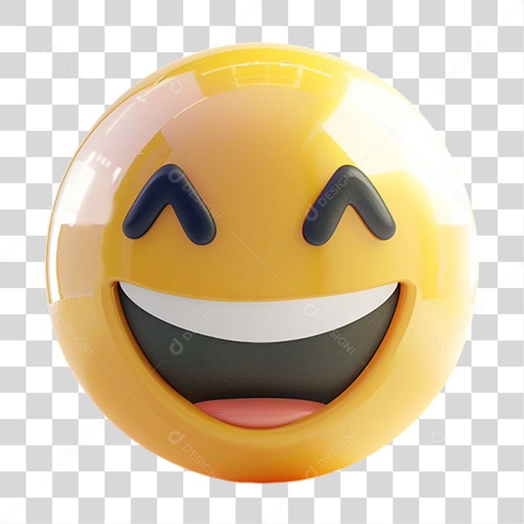 Elemento 3D Emoji Reações Emoções PNG Transparente