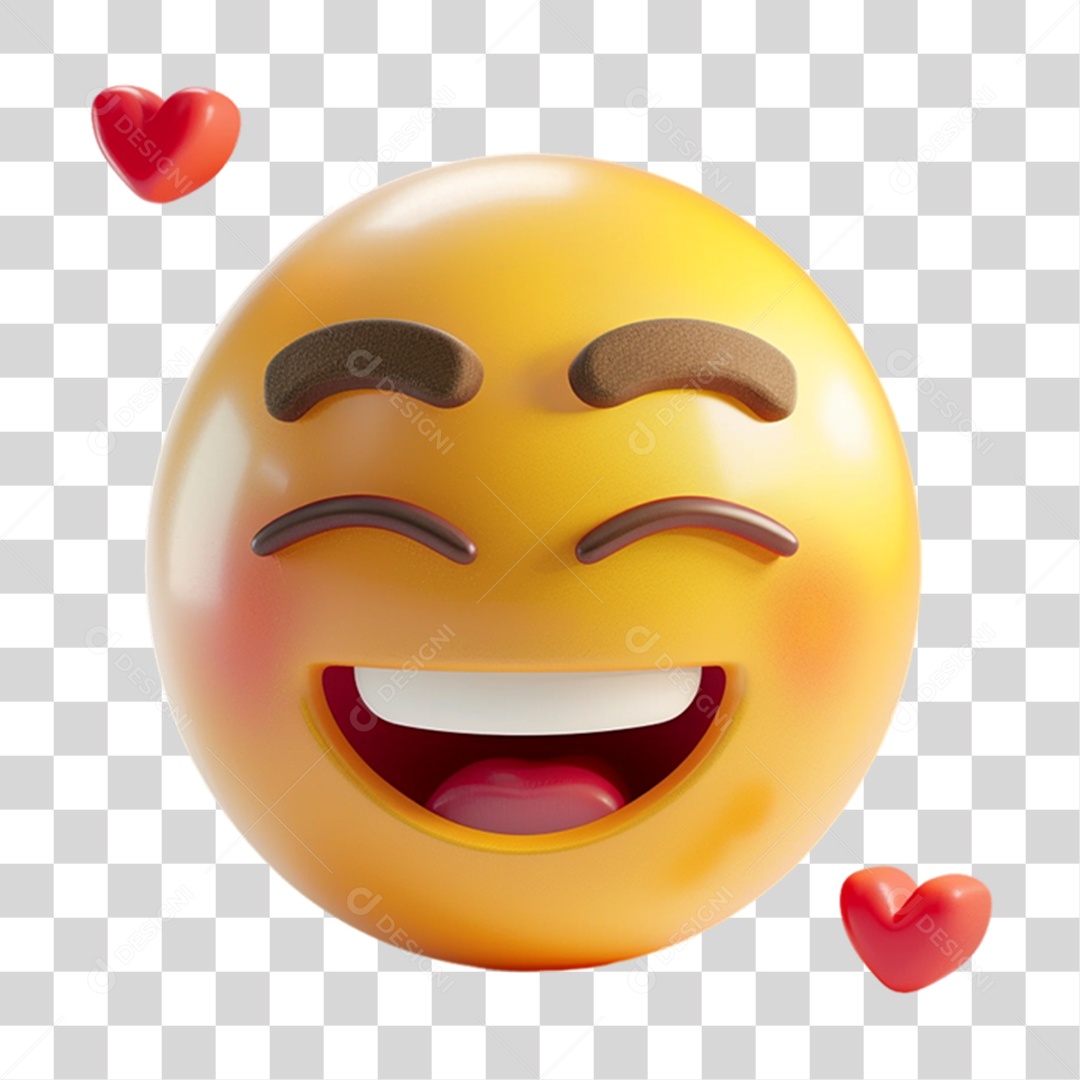 Elemento 3D Emoji Reações Emoções PNG Transparente