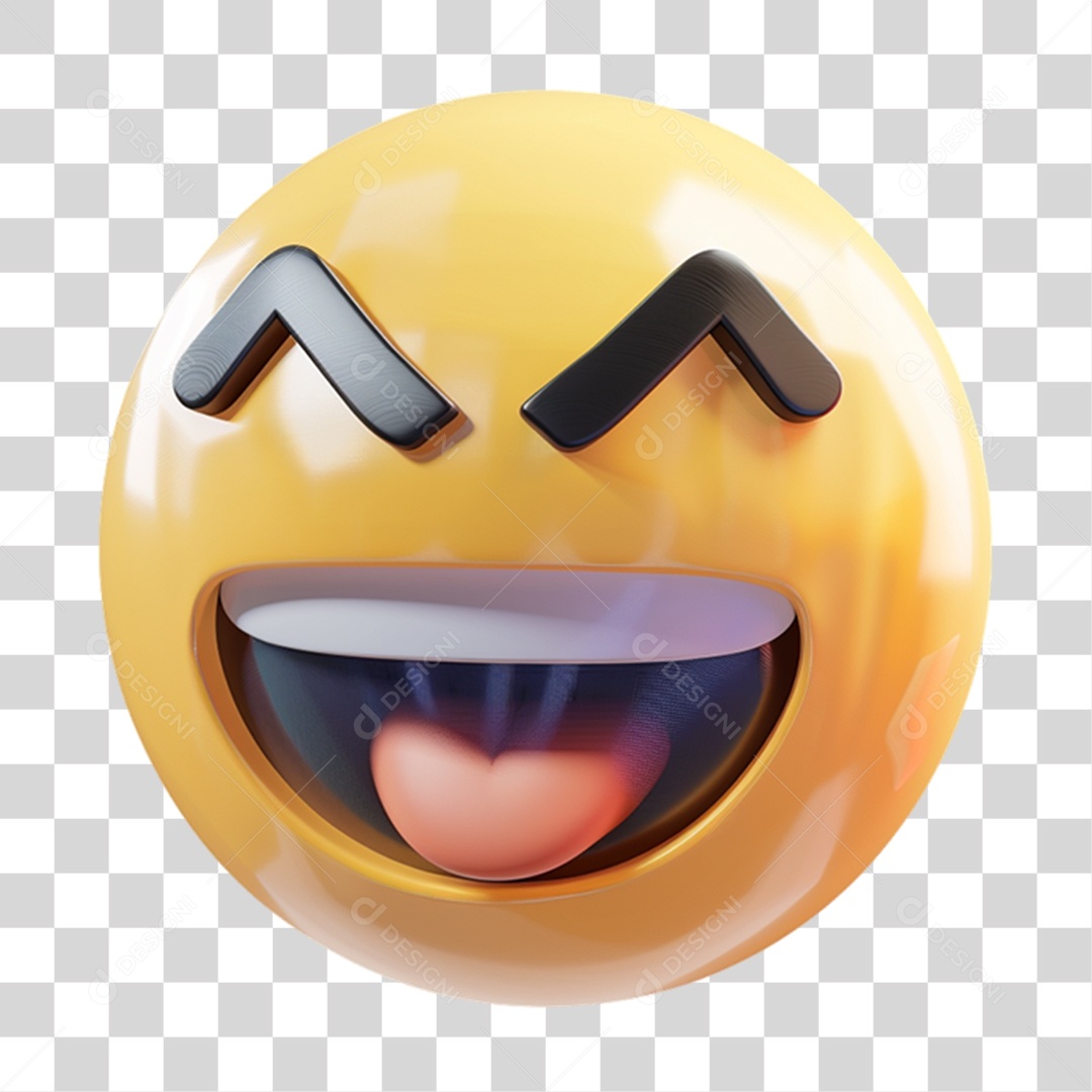 Elemento 3D Emoji Reações Emoções PNG Transparente