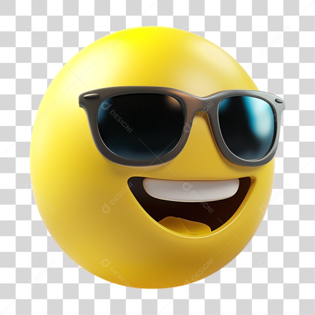 Elemento 3D Emoji Reações Emoções PNG Transparente