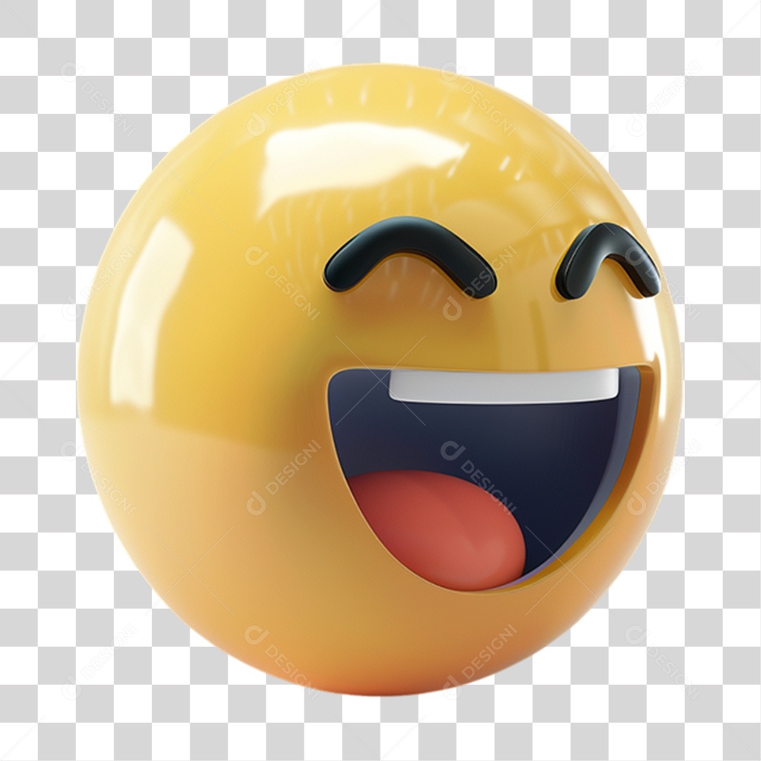 Elemento 3D Emoji Reações Emoções PNG Transparente