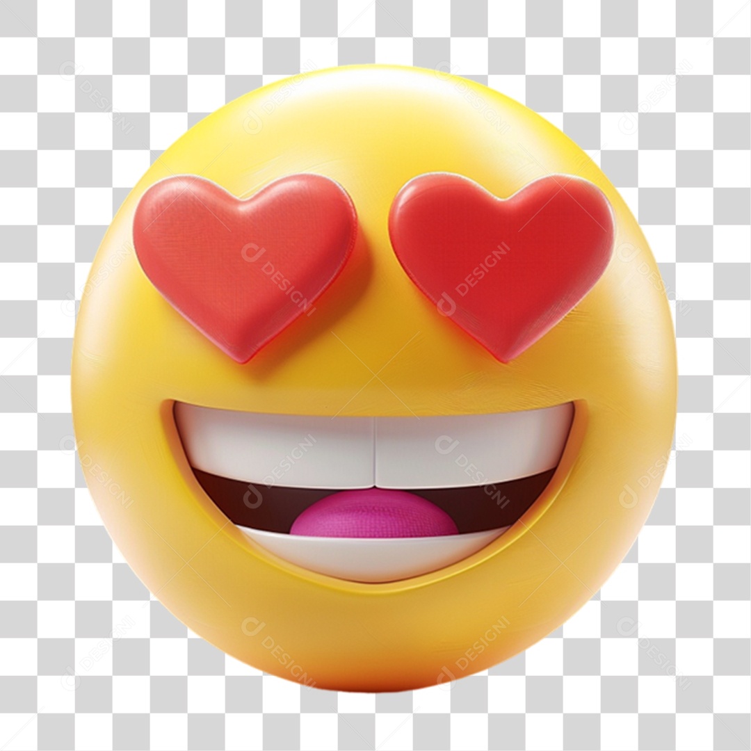Elemento 3D Emoji Reações Emoções PNG Transparente